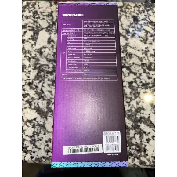 Cooler Master Hyper 212 Black Edition RGB 120mm CPU Cooling Fan New In Box OB.48 - Picture 4 of 7